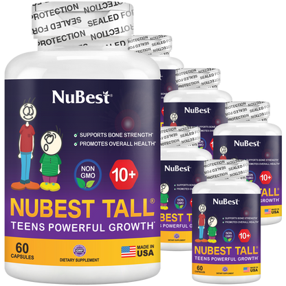 NuBest Tall 10+ Growth Support for Ages 10+ & Teens, 60 Capsules