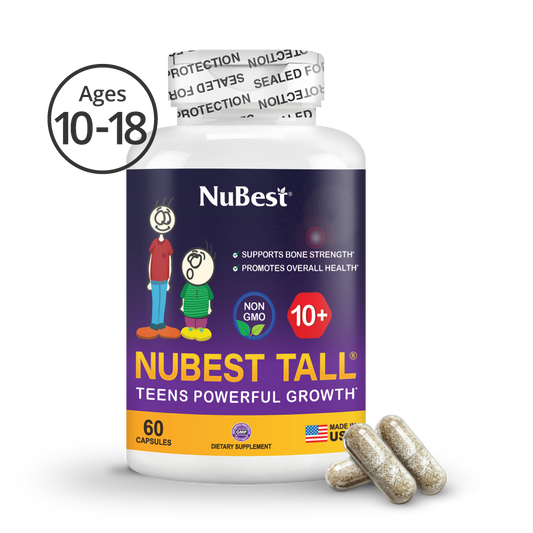 NuBest Tall 10+ Growth Support for Ages 10+ & Teens, 60 Capsules