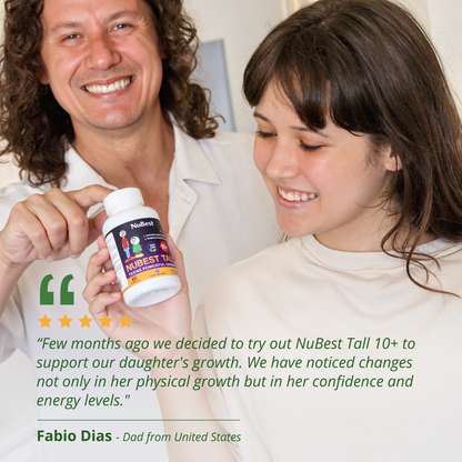 NuBest Tall 10+ Growth Support for Ages 10+ & Teens, 60 Capsules